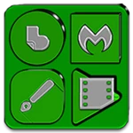 green icon pack android application logo